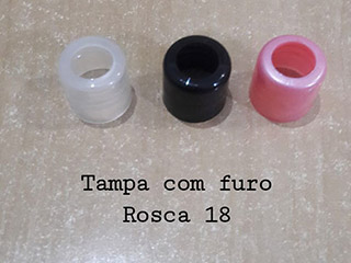 Tampa com furo Rosca 18